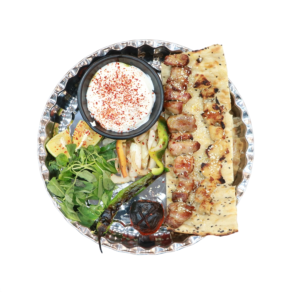 خوراک بوقلمون و دنبه کبابی